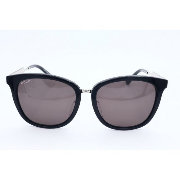 New Authentic Gucci GG 0073SK 001 Cat Eye Black Sunglasses Bronze Lens 56mm (A) - Picture 2 of 6